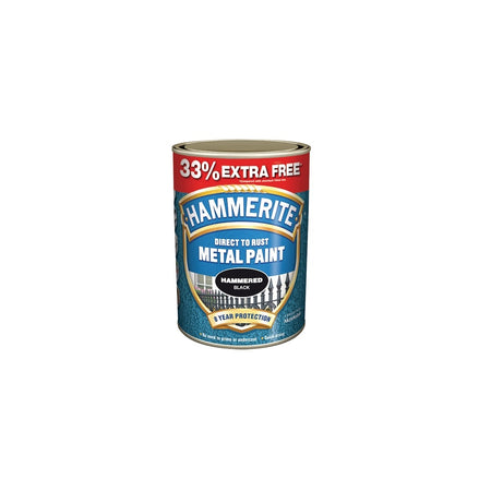 Hammerite Direct to Rust Hammered Finish Metal Paint Silver 750ml + 33%