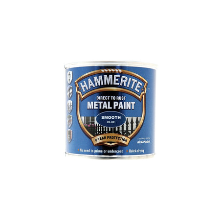 Hammerite Direct to Rust Smooth Finish Metal Paint Blue 250ml