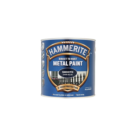 Hammerite Direct to Rust Smooth Finish Metal Paint Dark Blue 2.5 Litre