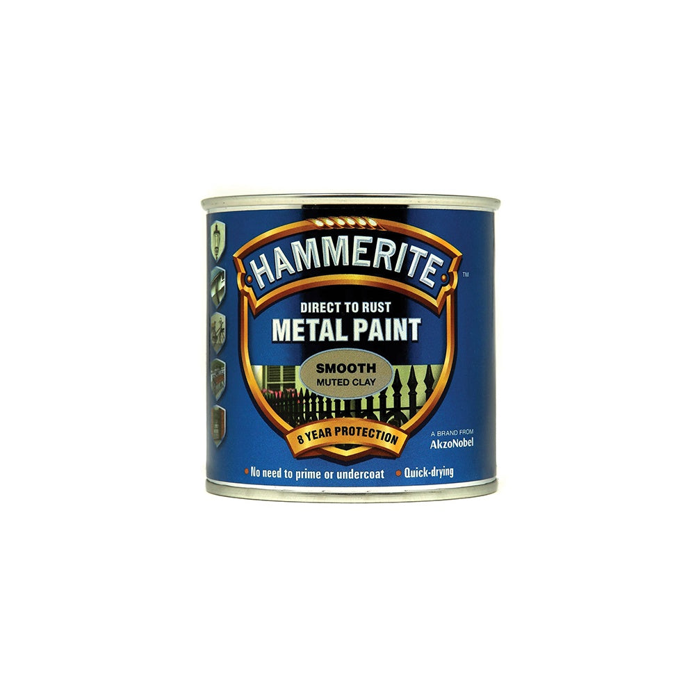 Hammerite Direct to Rust Smooth Finish Metal Paint Muted Clay 250ml