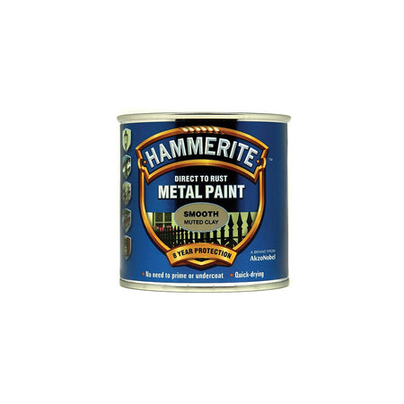 Hammerite Direct to Rust Smooth Finish Metal Paint Muted Clay 250ml
