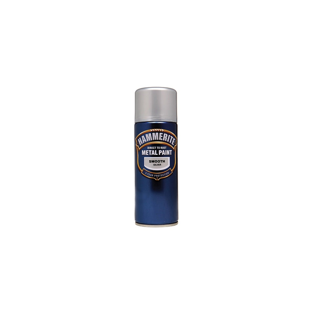 Hammerite Direct to Rust Smooth Finish Aerosol Silver 400ml