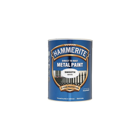 Hammerite Direct to Rust Smooth Finish Metal Paint White 5 Litre