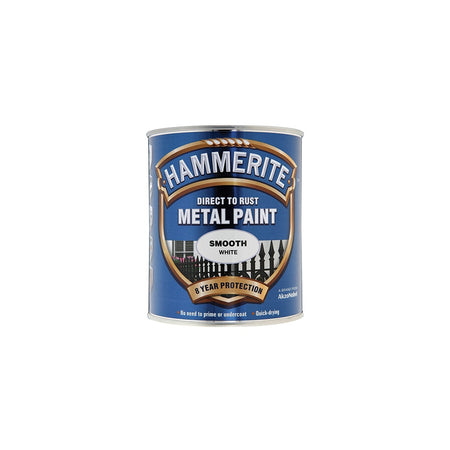 Hammerite Direct to Rust Smooth Finish Metal Paint White 750ml