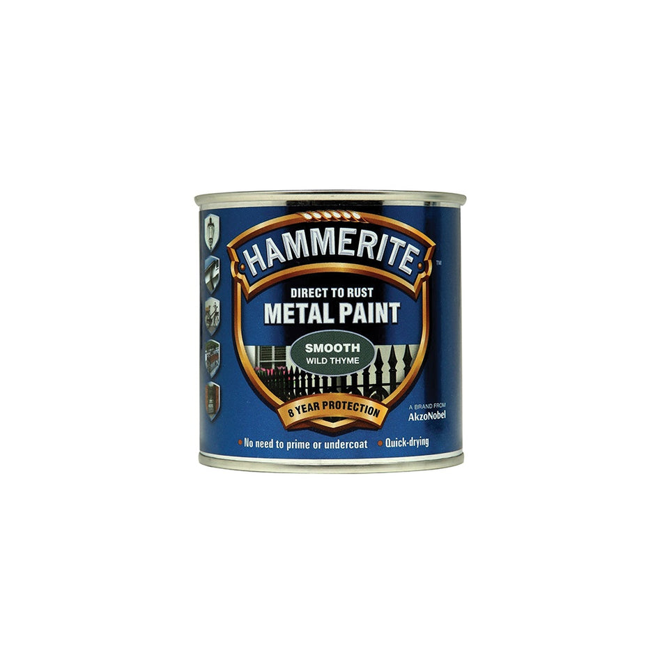 Hammerite Direct to Rust Smooth Finish Metal Paint Wild Thyme 250ml
