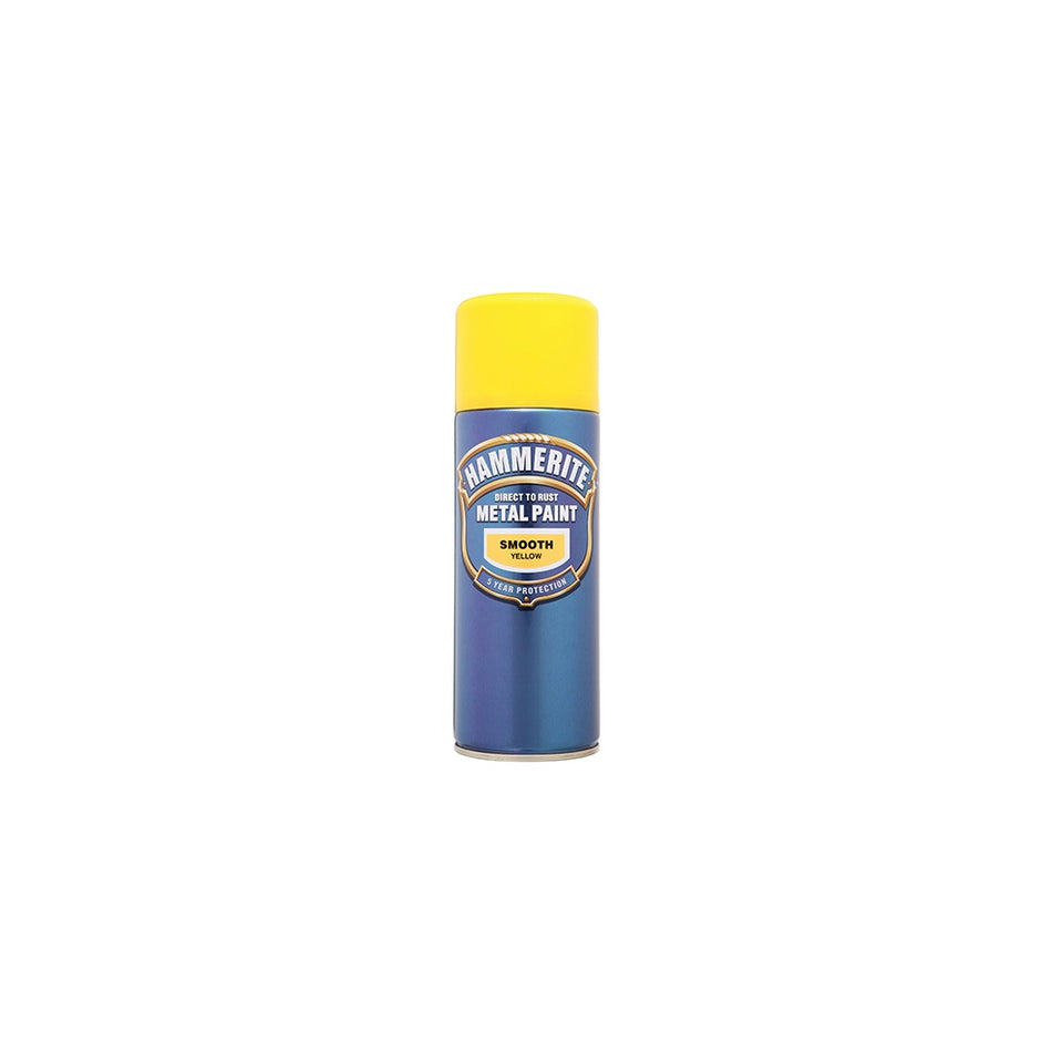 Hammerite Direct to Rust Smooth Finish Aerosol Yellow 400ml