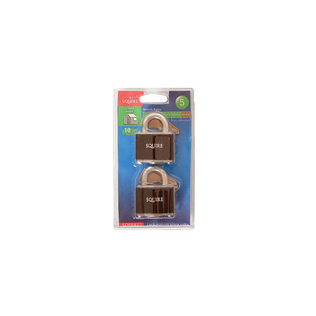 Henry Squire 35T Stronglock Card (2) Padlocks 38mm Open Shackle Keyed
