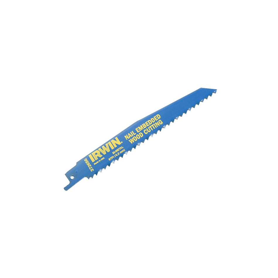 IRWIN Sabre Saw Blade 956R Nail Embeded Wood Pack of 5