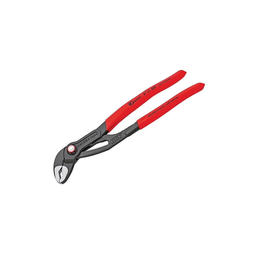 Knipex Cobra Quickset Waterpump Pliers PVC Grips 50mm Capacity 250mm