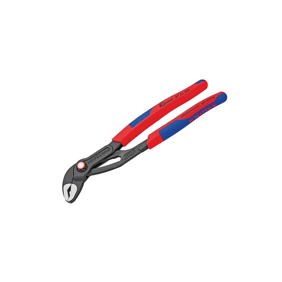 Knipex Cobra Quickset Waterpump Pliers Multi Component Grips 50mm Capacity 250mm
