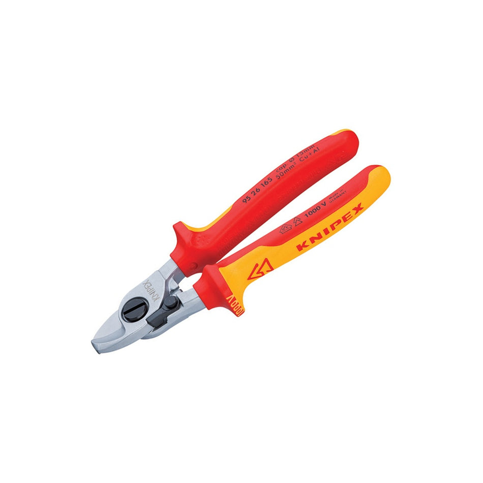 Knipex Cable Shears Return Spring VDE Certified Grip 165 mm
