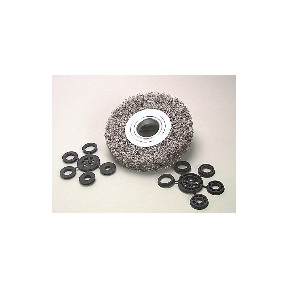 Lessmann Wheel Brush D200mm x w25-27 x 50 Bore Steel Wire 0.30
