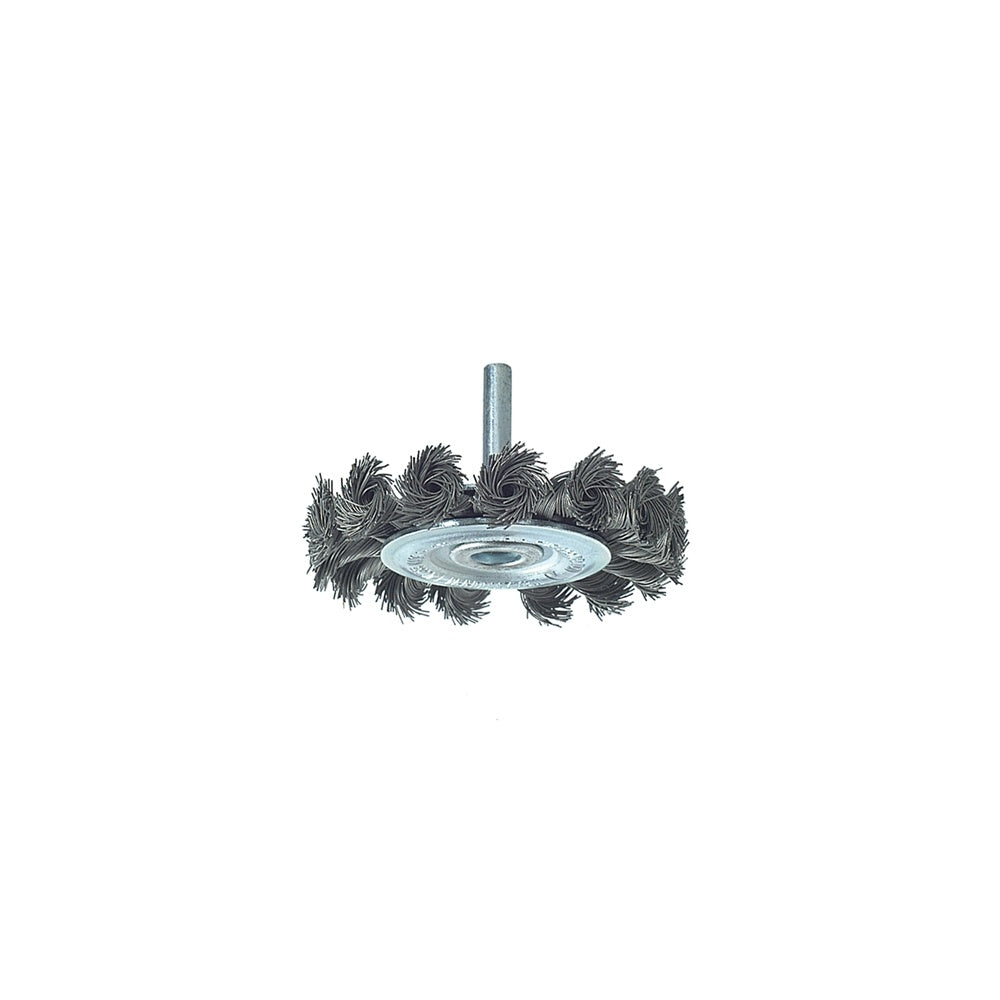 Lessmann Knot Wheel Brush 75mm x 0.50 Steel Wire