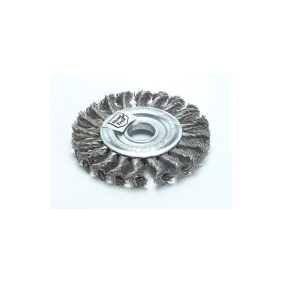Lessmann Knot Wheel Brush 100mm x 12mm M14 x 0.50 Steel Wire