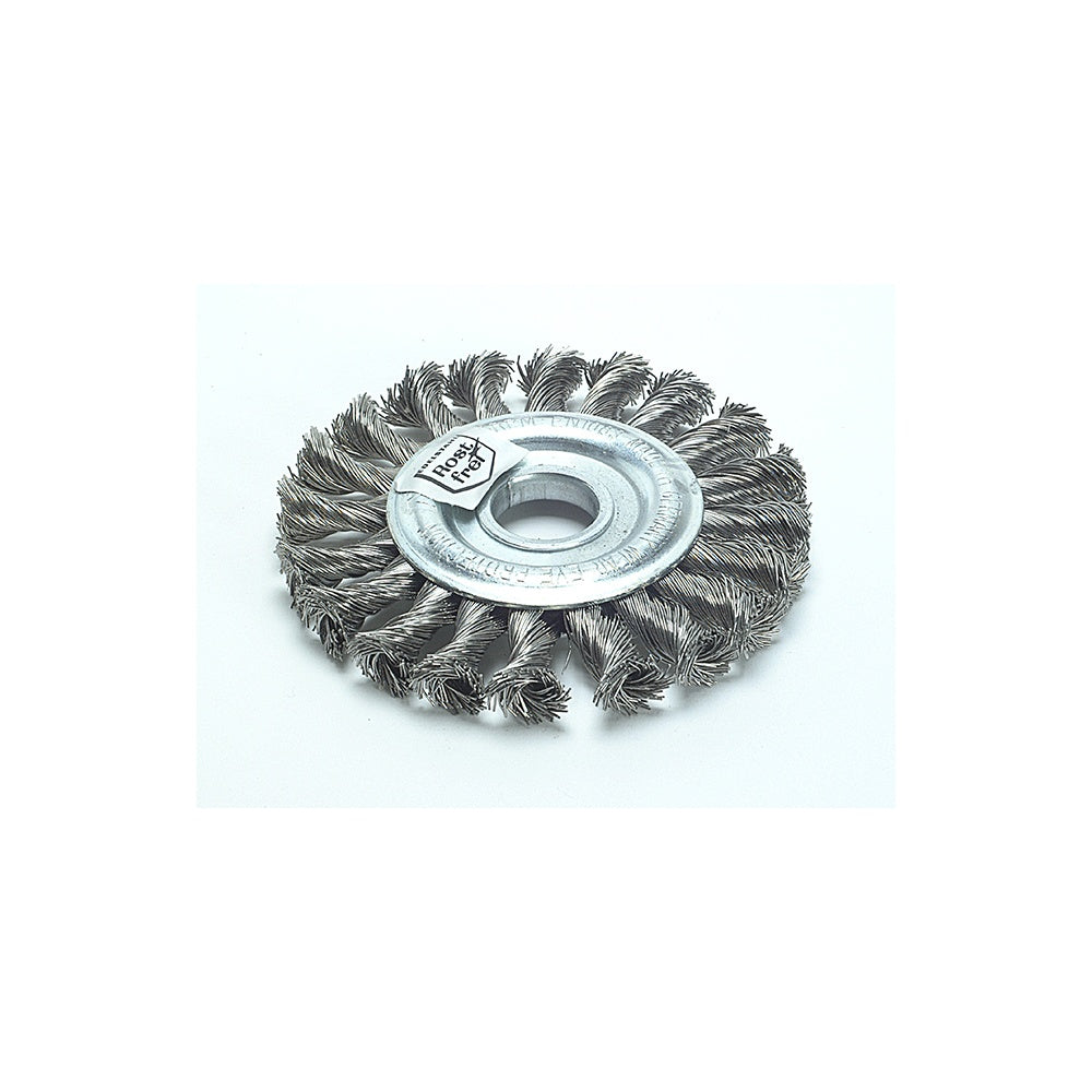 Lessmann Knot Wheel Brush 125mm x 14mm 22.2 x 0.50 Steel Wire