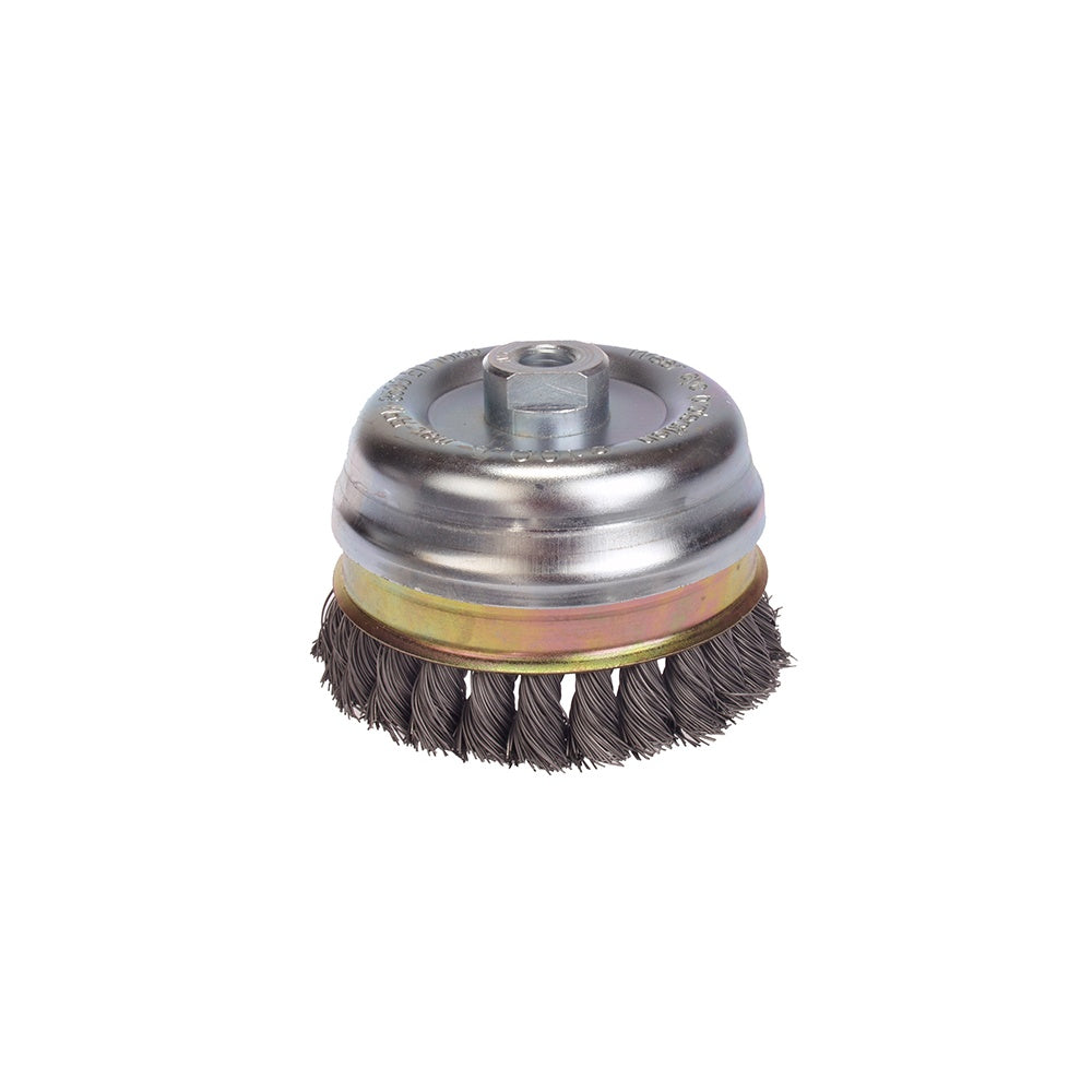 Lessmann Knot Cup Brush 80mm x M14 x 0.50 Steel Wire*