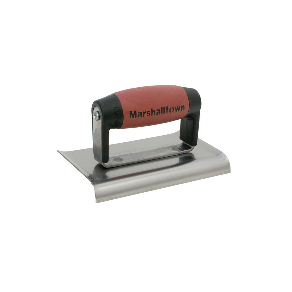 Marshalltown M136D Cement Edger Curved End Durasoft Handle 6 x 3in