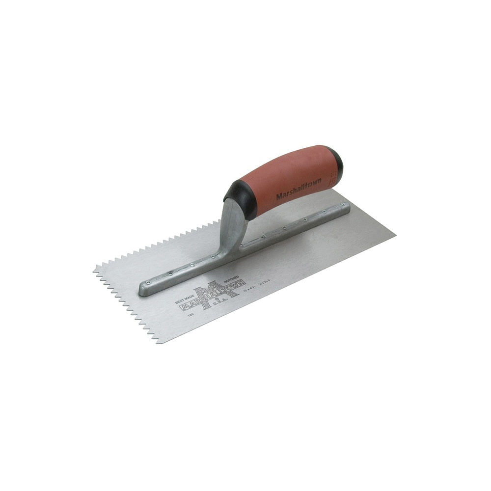 Marshalltown Notched Trowel 701SD Vee 3/16in Durasoft Handle 11 x 4.1/2in