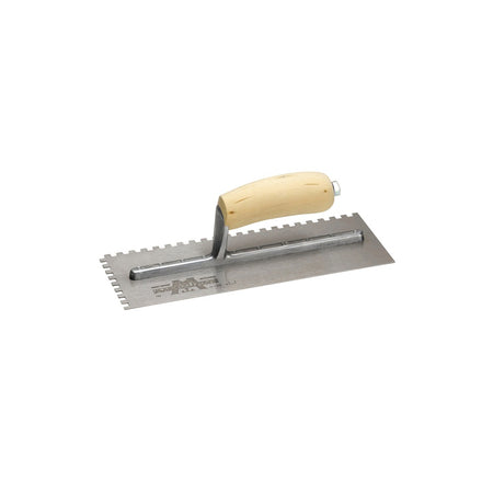Marshalltown Notched Trowel 702S Square 1/4in Wooden Handle 11 x 4.1/2in