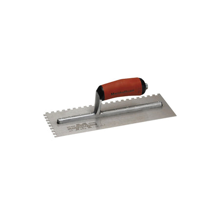 Marshalltown Notched Trowel 702SD Square 1/4in Durasoft Handle 11 x 4.1/2in