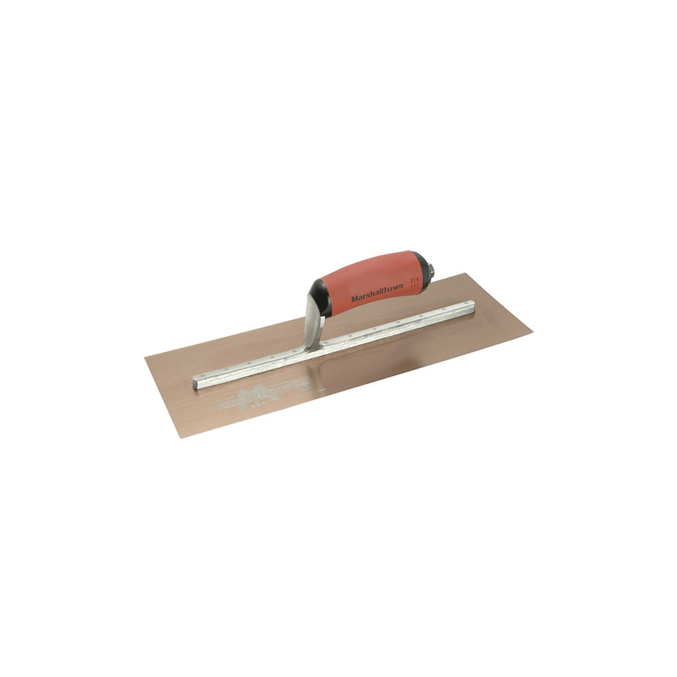 Marshalltown MPB145GSD Pre-Worn Plasterers Trowel Gold Stainless Steel DuraSoft 14in x 5in
