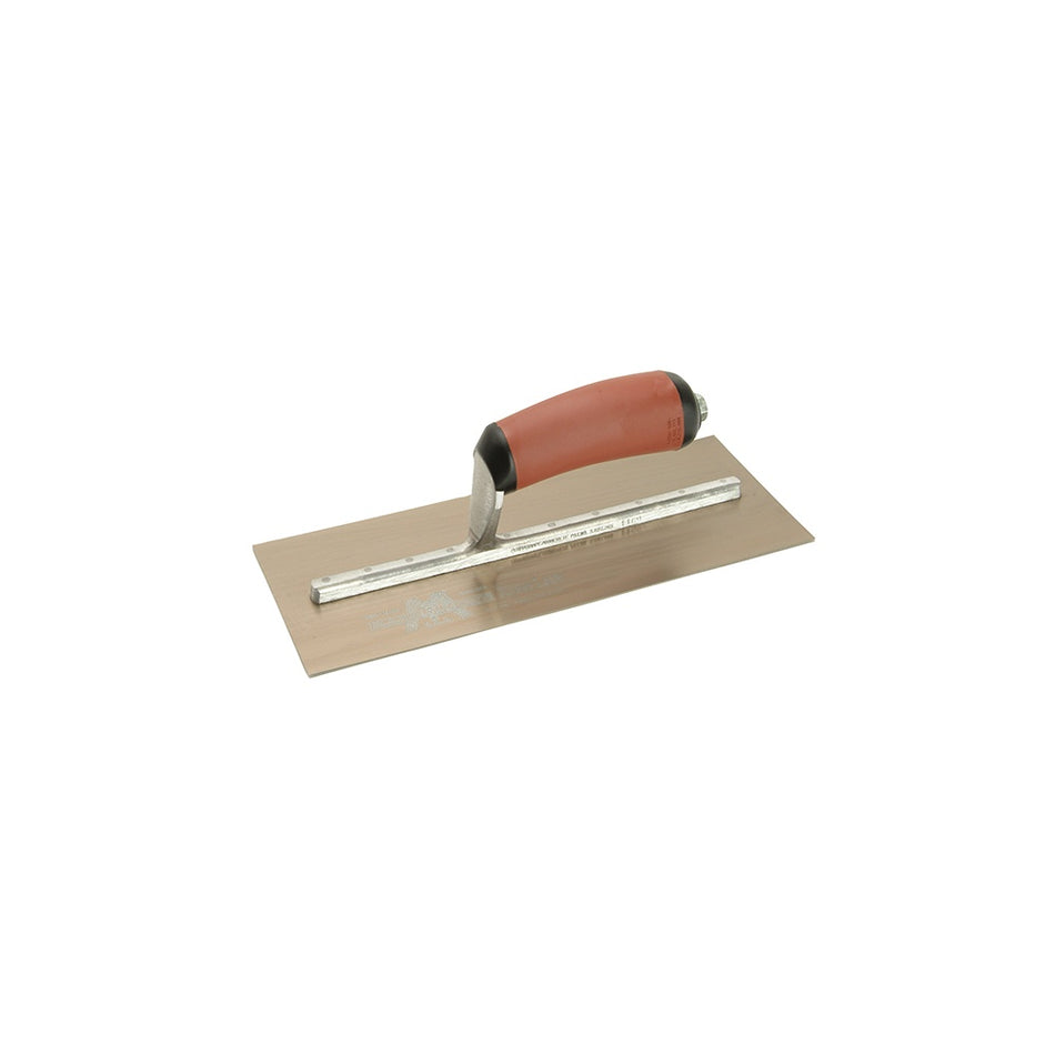 Marshalltown MPB1GSD Pre-Worn Plasterers Trowel Gold Stainless Steel DuraSoft 11in x 4.1/2in