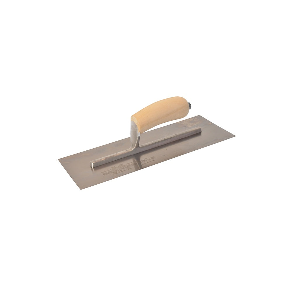 Marshalltown MXS13SS Plasterers Finishing Trowel Stainless Steel Wooden Handle 13in x 5in