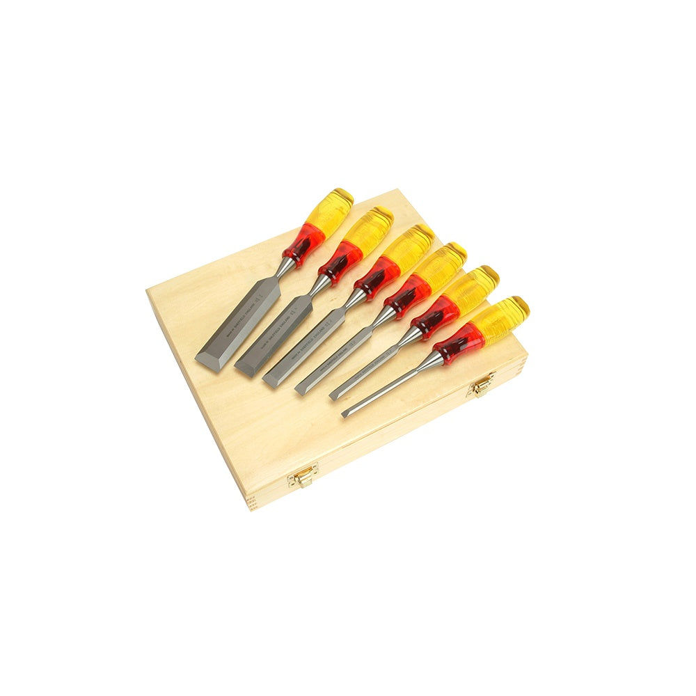 IRWIN Marples M373 Bevel Edge Chisel Splitproof Handle Set 6: 6, 10, 12, 18, 25, & 32mm