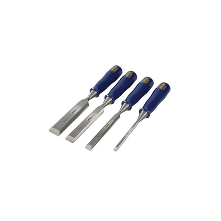 IRWIN Marples M444 Bevel Edge Chisel Blue Chip Handle Set 4: 6, 12, 18 & 25mm