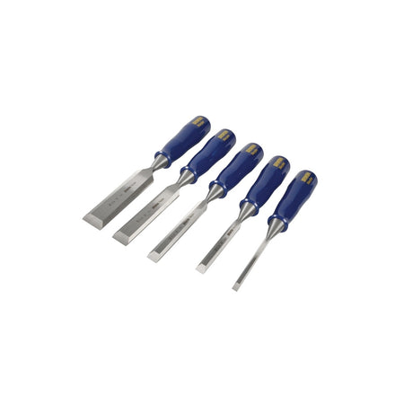 IRWIN Marples M444 Bevel Edge Chisel Blue Chip Handle Set 5: 6, 10, 12, 18 & 25mm