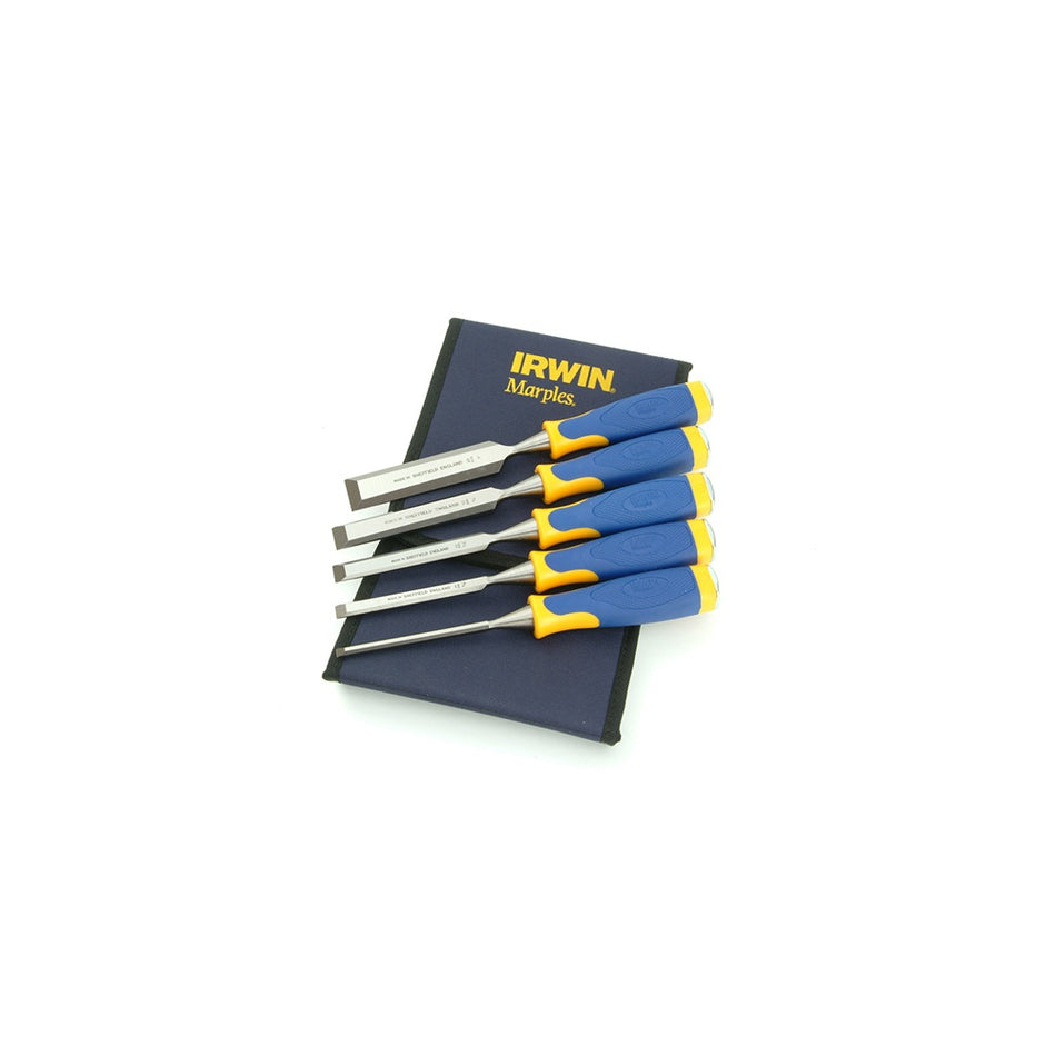 IRWIN Marples MS500 All-Purpose Chisel ProTouch Handle Set 5: 6, 10, 12, 19, & 25mm