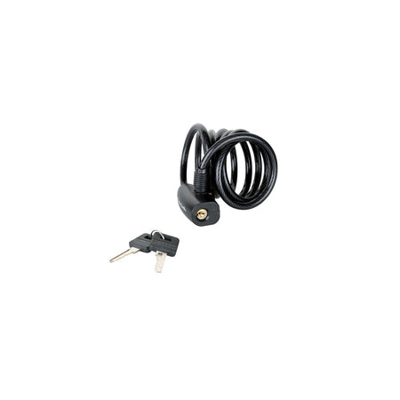 Master Lock Black Self Coiling Keyed Cable 1.8m x 8mm