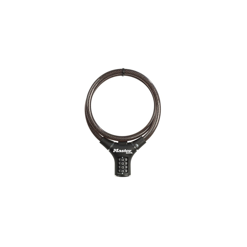 Master Lock Black Steel Rigid Combination Cable 0.9m x 12mm