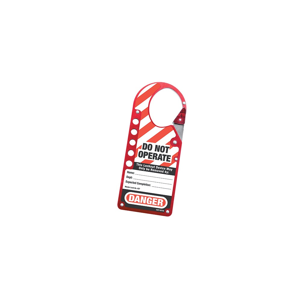 Master Lock Snap-on Hasp Lockout Labelled