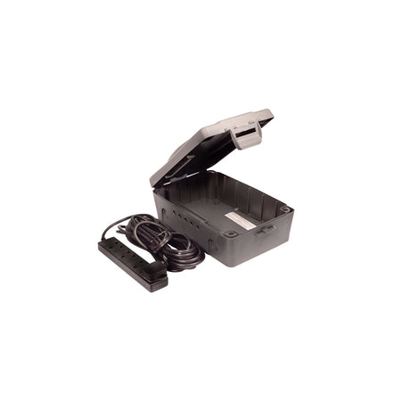 Masterplug Weatherproof Box With 10 Metre 240 Volt 4 Way Bar
