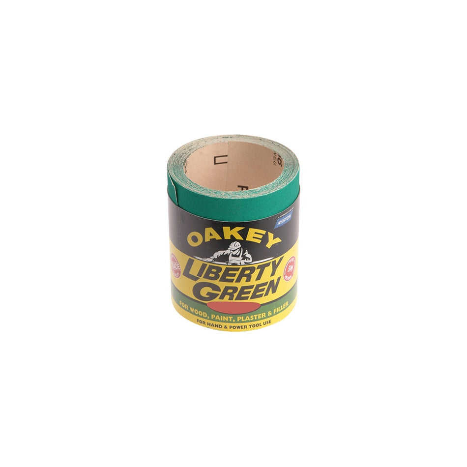 Oakey Liberty Green Roll 115mm x 10m Coarse 40g