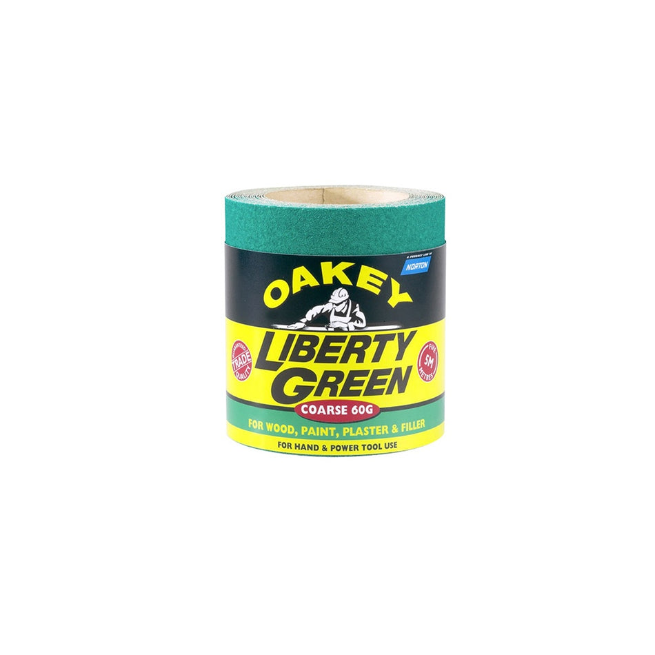 Oakey Liberty Green Roll 115mm x 5m Fine 120g