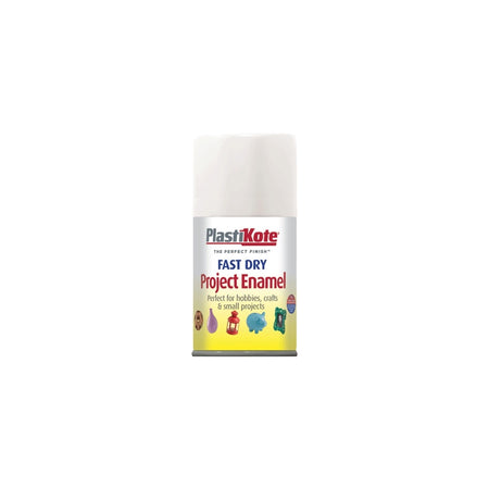 Plasti-kote Fast Dry Enamel Aerosol White Gloss 100ml