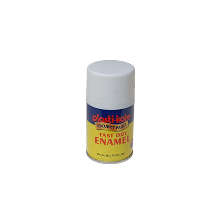 Plasti-kote Fast Dry Enamel Aerosol White Matt 100ml