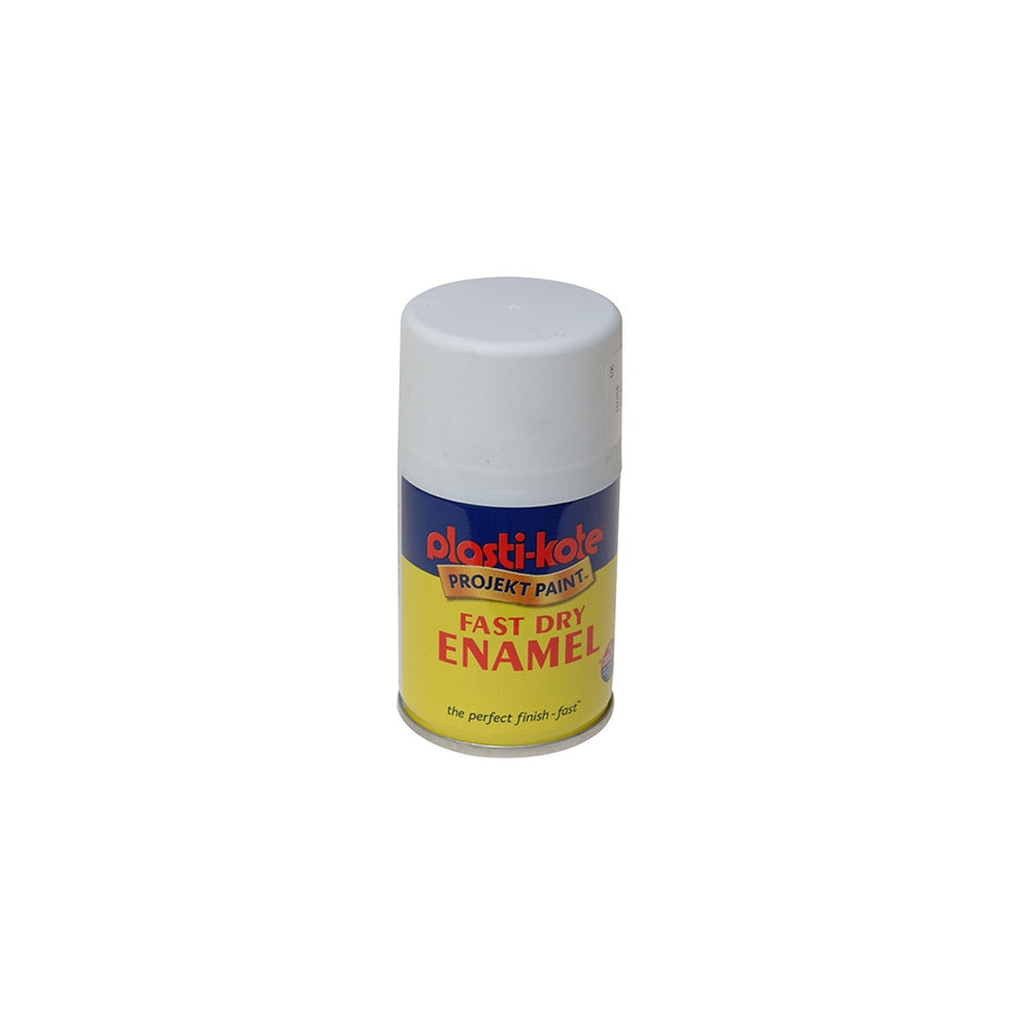Plasti-kote Fast Dry Enamel Aerosol White Matt 100ml
