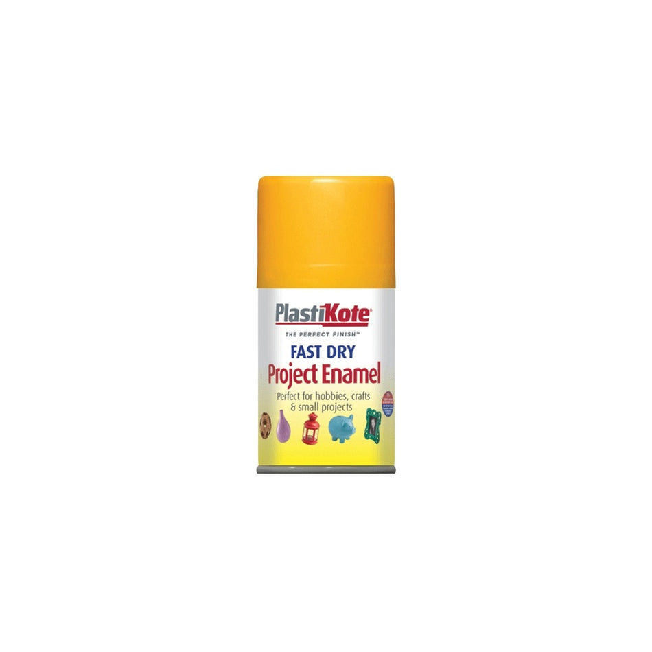Plasti-kote Fast Dry Enamel Aerosol Sunshine Yellow 100ml