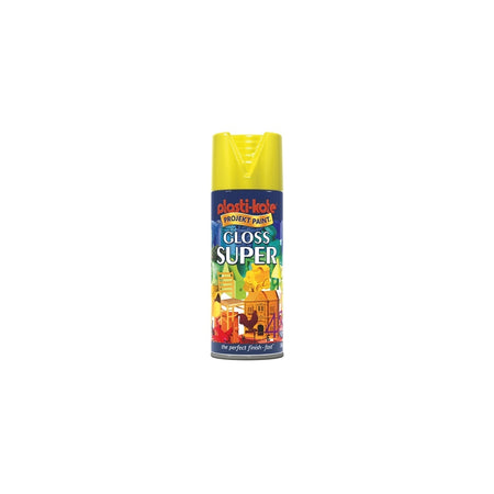 Plasti-kote Super Gloss Spray Yellow 400ml