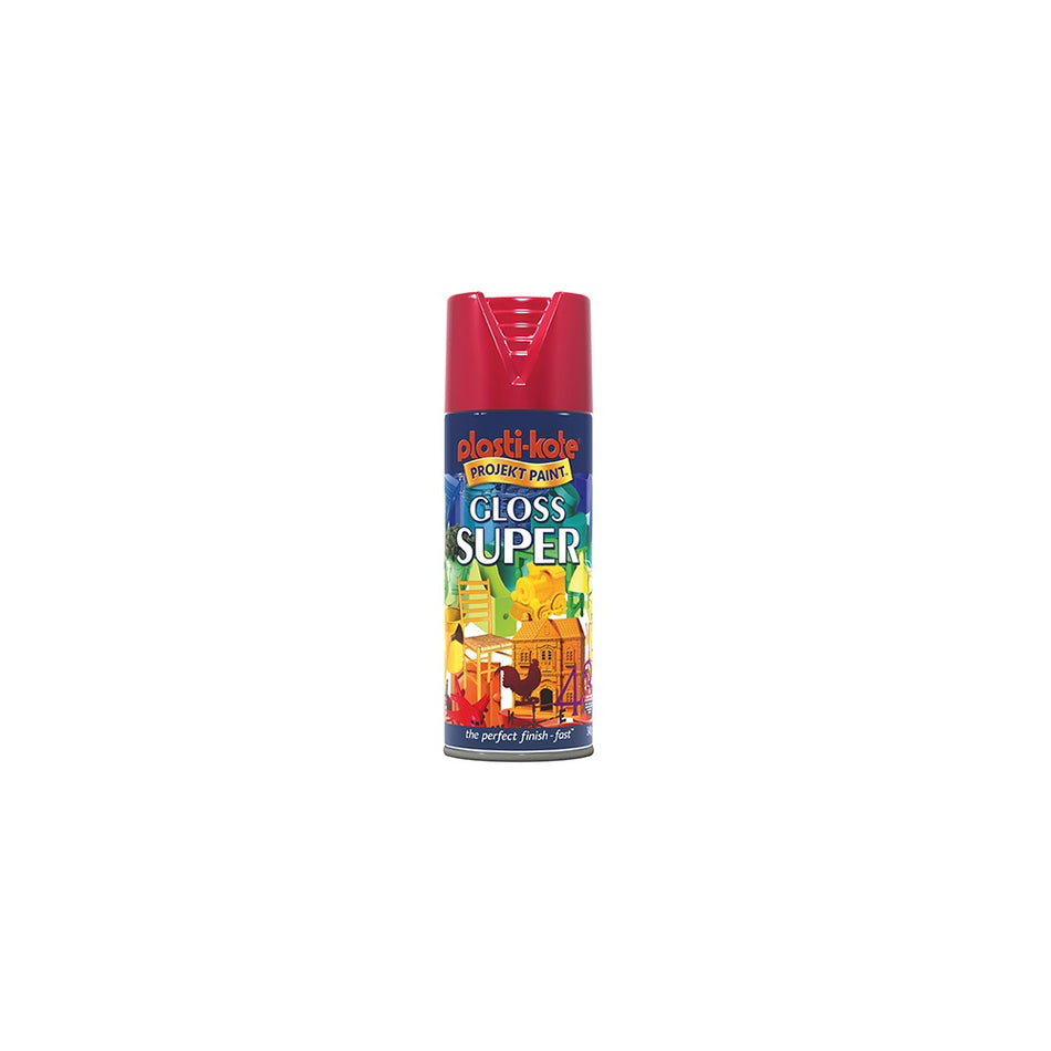 Plasti-kote Super Gloss Spray Bright Red 400ml