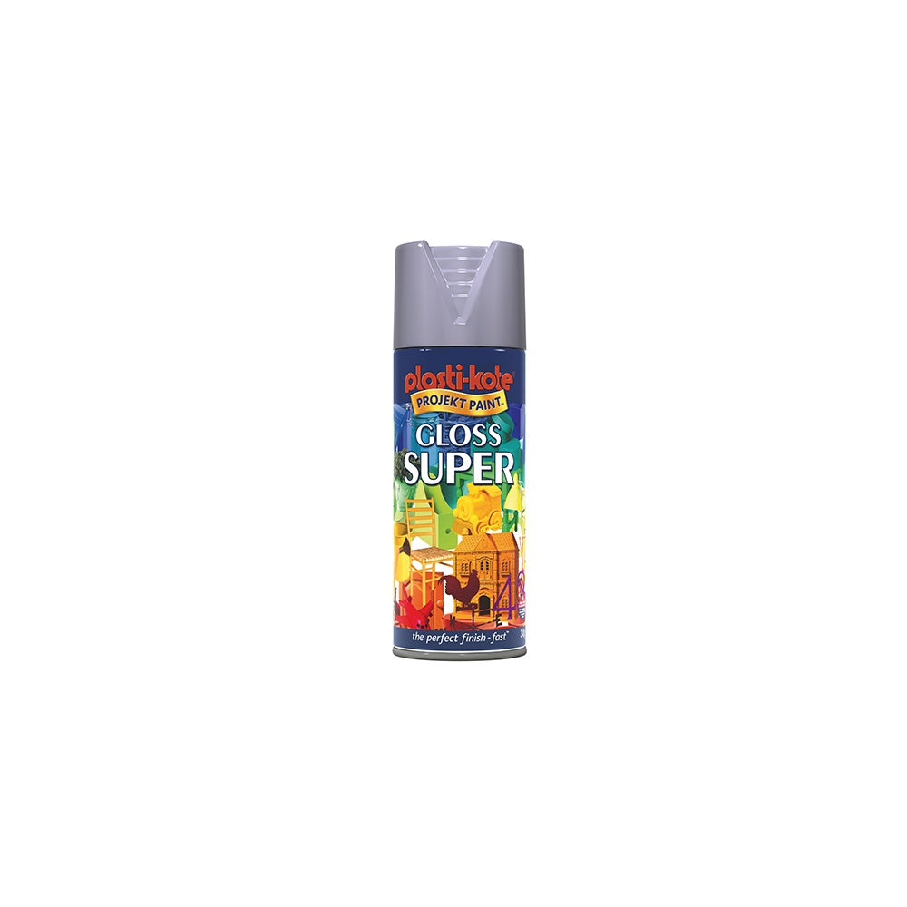 Plasti-kote Super Gloss Spray Aluminium 400ml