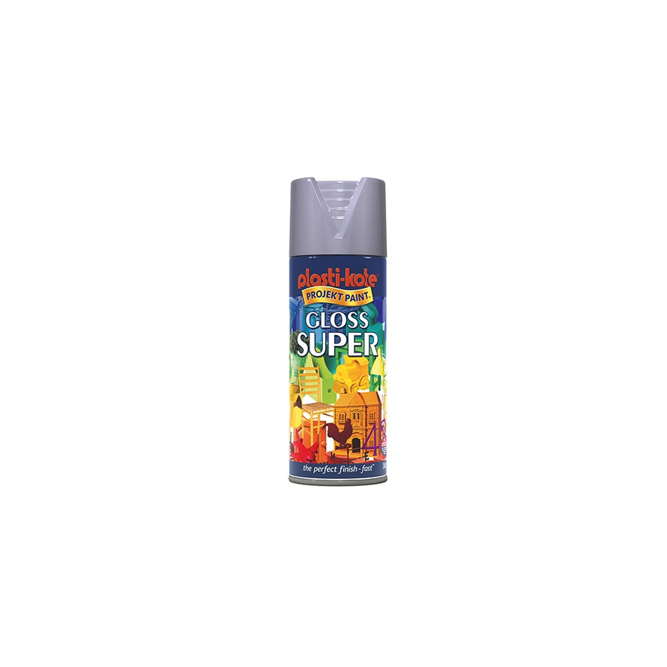 Plasti-kote Super Gloss Spray Aluminium 400ml
