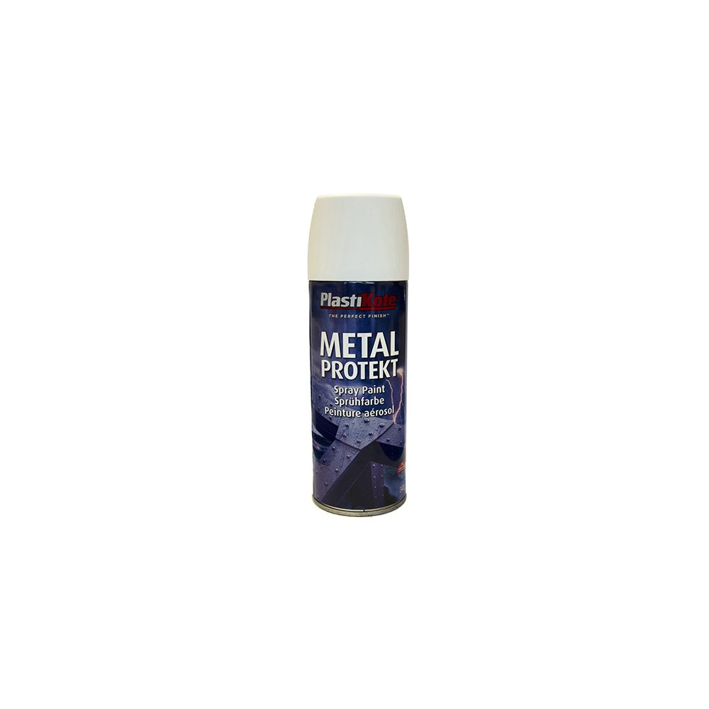 Plasti-kote Metal Protekt Spray Satin White 400ml