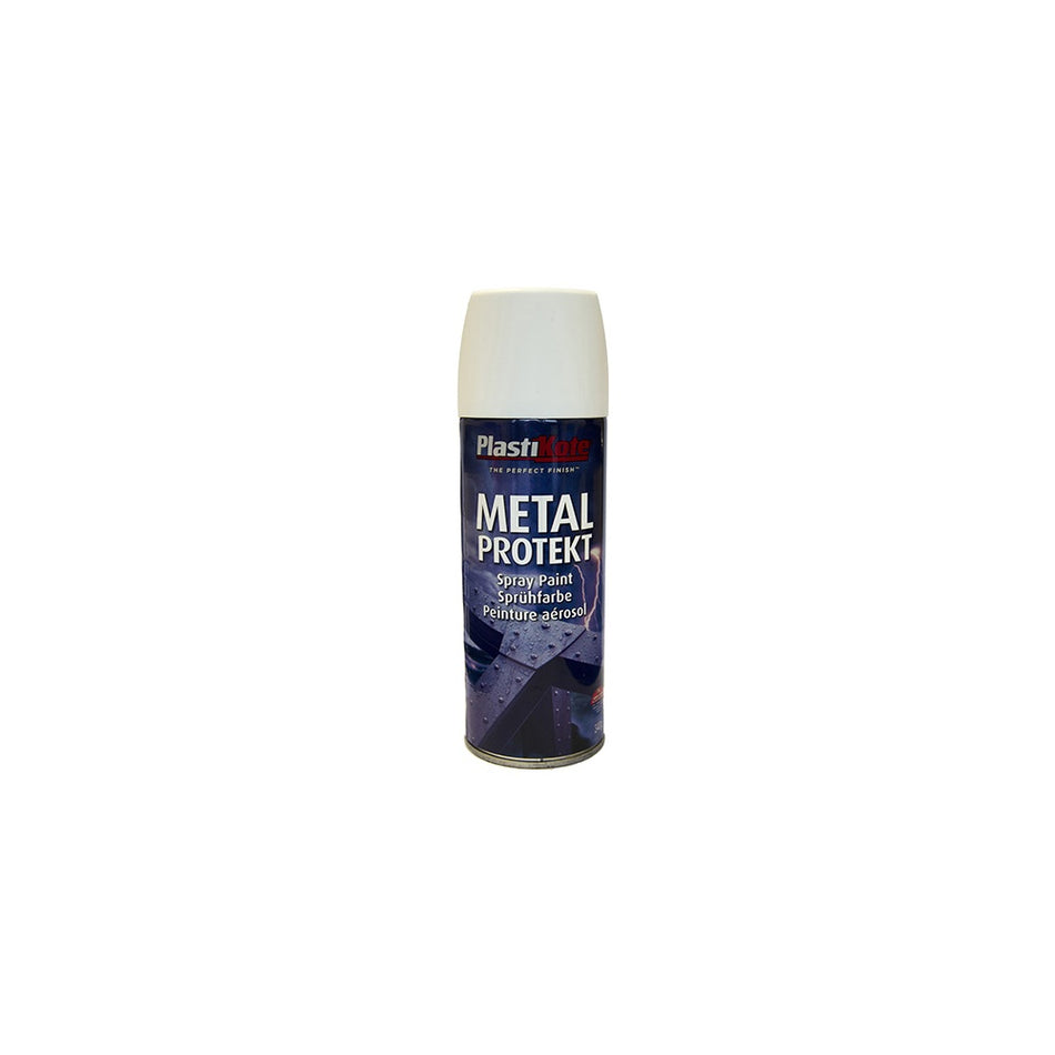 Plasti-kote Metal Protekt Spray Satin White 400ml