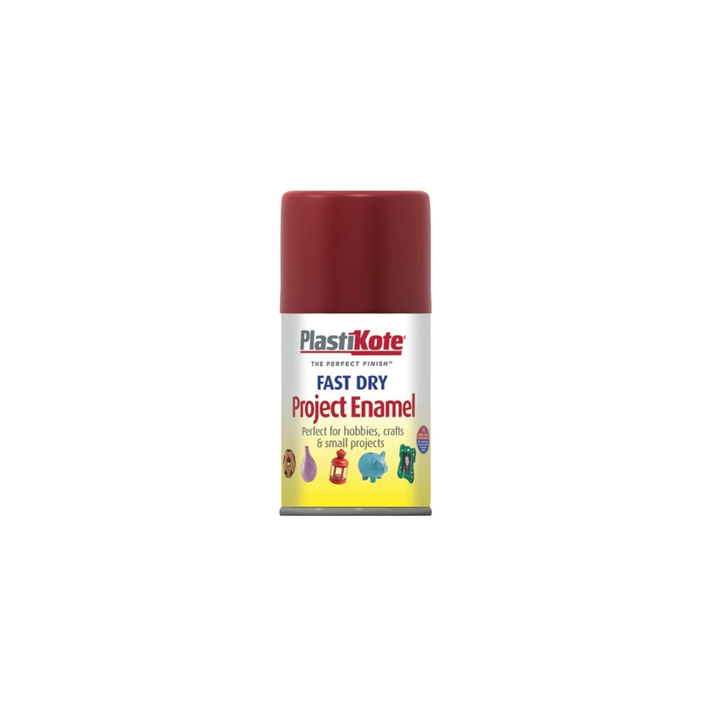Plasti-kote Fast Dry Enamel Aerosol Red Metallic 100ml