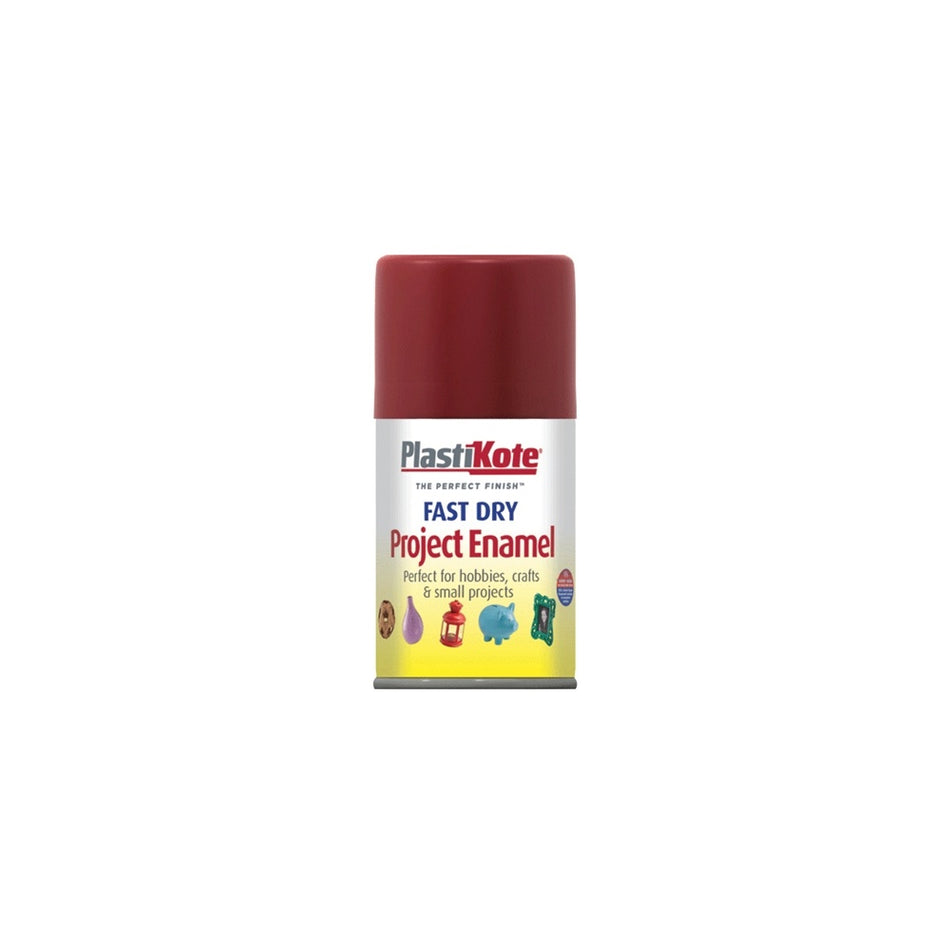 Plasti-kote Fast Dry Enamel Aerosol Red Metallic 100ml