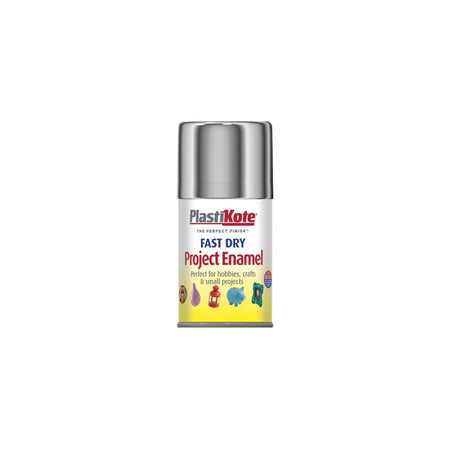 Plasti-kote Fast Dry Enamel Aerosol Chrome 100ml